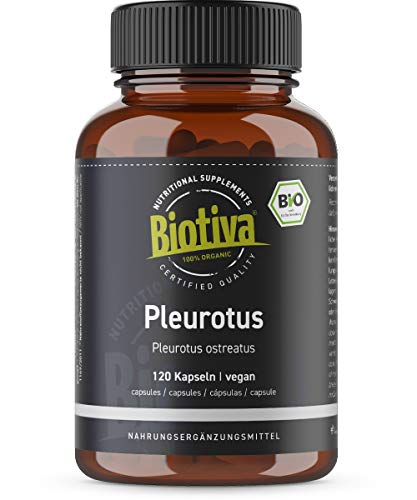 Pleurotus ostreatus biologische capsules - 120 capsules a 450 mg - oesterzwammen - veganistisch - gebotteld en gecontroleerd in Duitsland (DE-ÖKO-005)