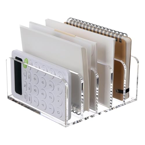 Organiseur de bureau en acrylique Teksome à 5 sections pour tri de documents - 6