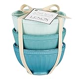 Lenox French Perle Groove Bowls (Set of 3), Mini, Blues