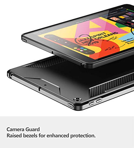 Poetic Karbon Case Designed For Ipad 10.2 9Th Generation (2021) / 8Th Gen (2020) /7Th Gen (2019) Case, Slim Fit Shock Absorbing Premium Flexible Tpu Case With Carbon Fiber Texture, Matte Black #TOP2