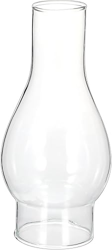 Baluue Lámpara de aceite para chimenea, cristal transparente, retro, queroseno, huracán, pantalla de repuesto para queroseno, chimenea y lámparas de