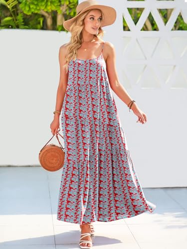 Image of ANRABESS Women Summer Casual Loose Sleeveless Sundress Spaghetti Strap Flowy Boho Linen Beach Vacation Maxi Long Dress