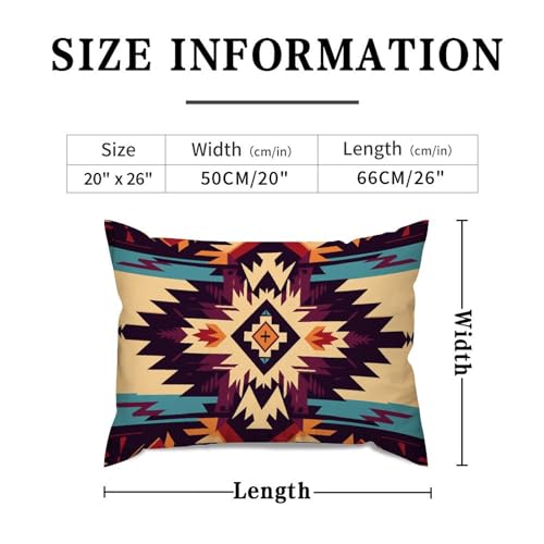 Housses de coussin rectangulaires ethniques pour protéger lit et canapé - 7