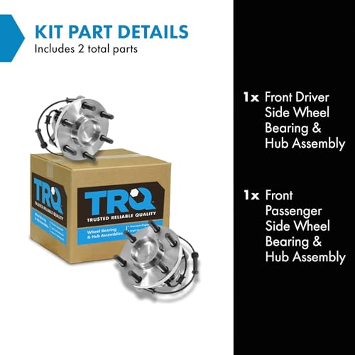 Image of TRQ Front Left and Right Wheel Bearing and Hub Assembly Set 2 Piece