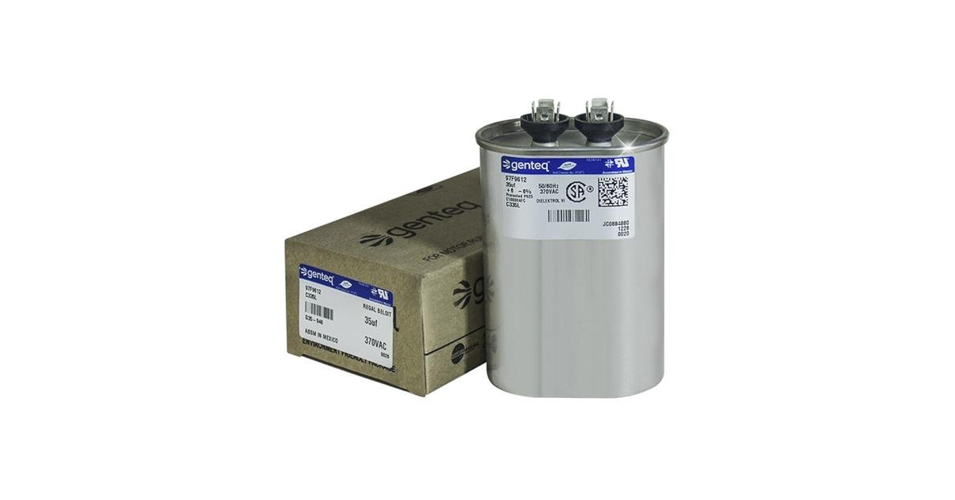 Aerovox - 35 uF MFD x 370 VAC Genteq Replacement Capacitor