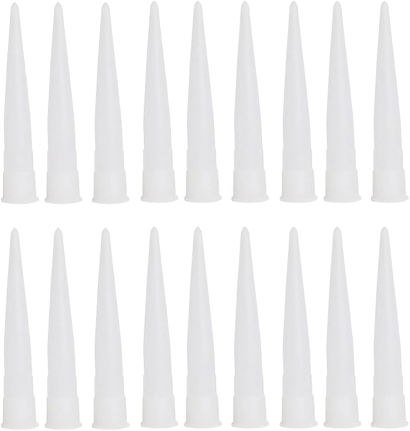 40 Pcs Silicone Tube Nozzles Caulk Finishing Nozzles Screw On Nozzles Plastic Caulk Nozzles Caulk Tip Covers Silicone Sealant Tube Tips