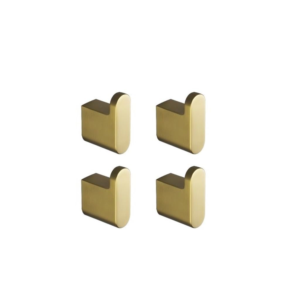 Porte-serviettes de salle de bain or brossé et accessoires muraux premium pour peignoir