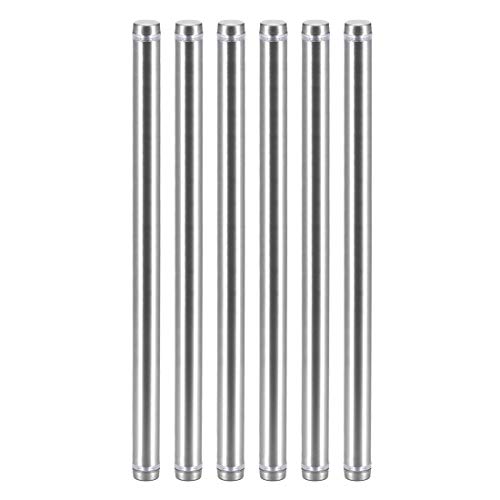 Soporte separador de cristal de doble cabeza perno de acero inoxidable 12mm x 204mm