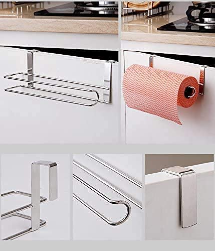 Stainless Steel Kitchen Paper Hanger Sink Roll Towel Holder Hanger Organizer Rack Pano Paper Towel Holder Under Cabinet #TOP5