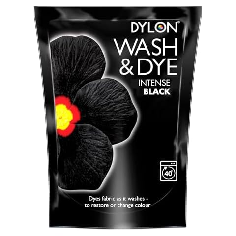 Dylon Wash & Dye Intense Black Fabric Dye Cover