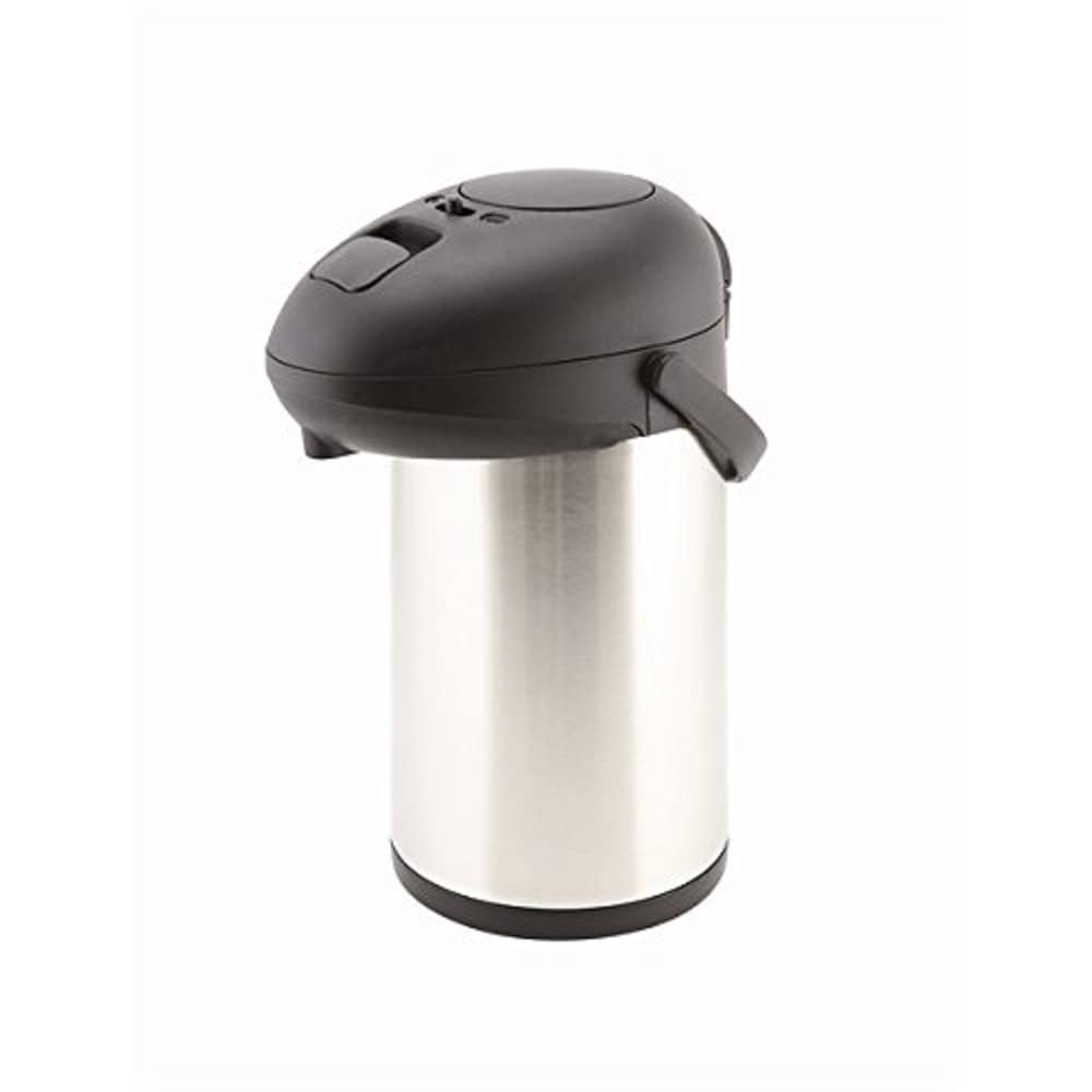 Genware NEV-V7351 Unbreakable Vacuum Pump Pot, Stainless Steel, 3.5 L
