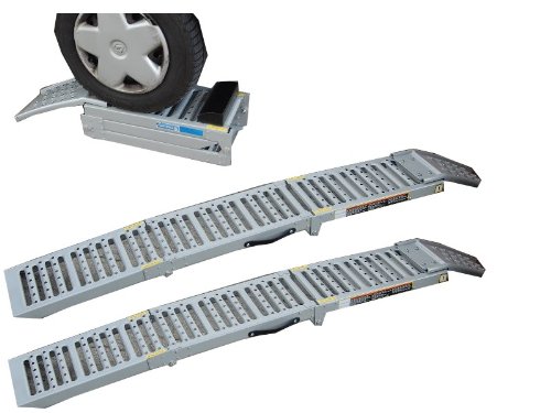 Preisvergleich Produktbild 2x Auffahrrampe Stahl 500 Kg (Traglast Paar) klappbare faltbare Rampe Auffahrschiene Motorradrampe / als Auffahrbock (Traglast 1600 Kg Paar) Verladerampe Verladerampen Laderampe Laderampen