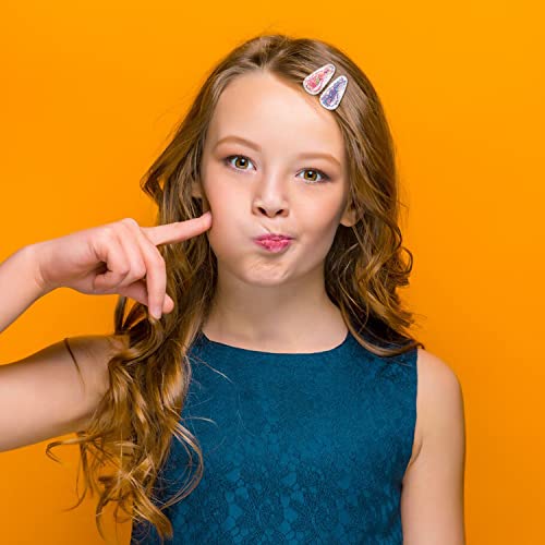 Yonoy 30Pcs Hair Clips For Girls Hair Clips, Sequins Snap Hair Clips, Snap Hair Barrettes Thin Thick Hair Accessories For Toddlers Teens School Girls(6 Colors) #TOP3