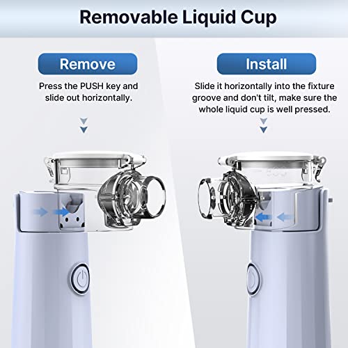 Portable Nebulizer, Nebulizer Machine For Adults And Kids For Travel And Household Use Handheld Mesh Nebulizer For Breathing Problems With Autoclean Mode #TOP5