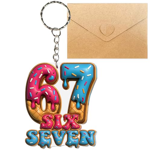 DALIVETO 67 Meme Keychain - Santa says Six Seven Gifts