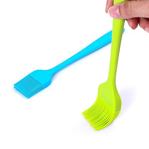MCOMCE Pastry Brush, 2 Pack Basting Brush, One-Piece Seamless Design Cooking Brush, Basting Brush for Cooking, Food Grad Silicone Basting Brush, Green Food Brush, Blue Kitchen Brushes for Food - Thumbnail 5