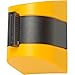 Global Industrial Wall Mount Retractable Belt Barrier, Yellow ABS Plastic Case with a 30'L x 2