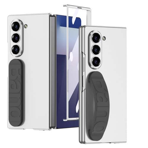 Ochronne etui na telefon Slim Case Compatible with Samsung Galaxy Z Fold 7 Built-in Screen Protector| Silicone Grip Cover with Finger Strap | Full Body Handheld Design PC Protective Case Pełna ochrona