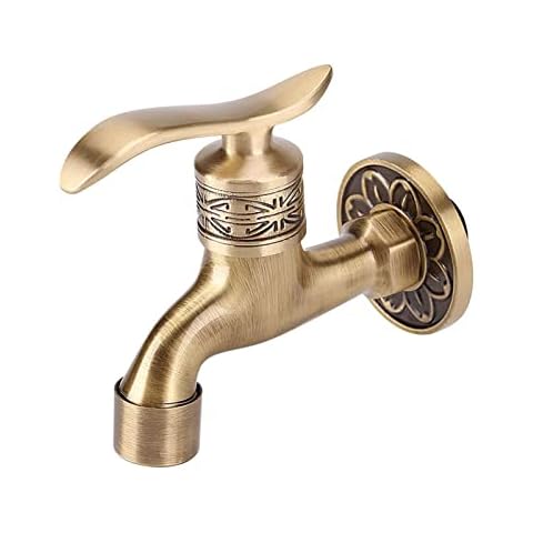 Grifo Vintage de lavabo en pared de latón Cover
