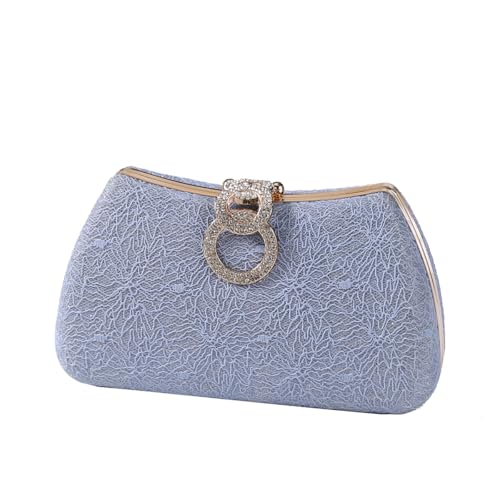 Image of Dreubea Women's Fashion Evening Bag Rhinestone Decrated Clutch Handbag with Chain