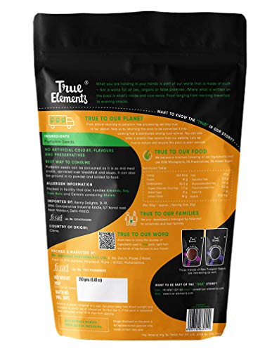 Image of True Elements Pumpkin and Sunflower Seeds Combo 500g (250g * 2) - Raw Seeds for Eating | Edible Seeds Combo | Rich in Protein & Fibre