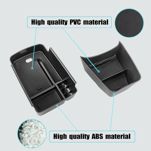 Image of Center Console Organizer Compatible with 2024 2025 2026 Chevy Trax Armrest Storage Box and Center Console Middle Storage Tray Insert Secondary Interior Accessories