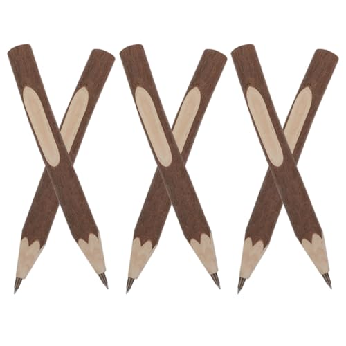 Lápices de madera natural SECFOU 6 unidades 13 cm miniatura 1