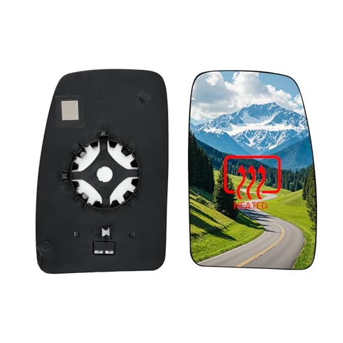 Convitex Driver Side Heated Wing Mirror Glass - Compatible with Renault Master MK3 2010-2026 Vauxhall Movano B Nissan NV400 2010-2026 Right Upper Side Door Wing Mirror Convex with Backing Plate