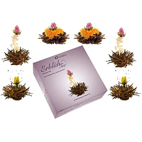 Creano 6 Teeblumen Erblühtee in edler Geschenkbox zum Probieren Cover
