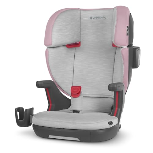 UPPAbaby Alta V2 High Back Booster Seat/Seven-Position, Active Support Headrest for Growing Children/SecureFit Integrated Belt Guide + Positioner/Cup Holder Included/Iris (Grey Mélange/Lavender) by UPPAbaby - Used condition - US$180.51