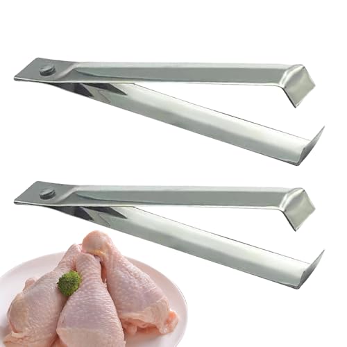Set di 2 pinzette a lisca di pesce Pinze sottili Pinzette Pinze Pinze Pinze Impugnatura di precisione in acciaio inossidabile Durevole Pratico Sbucciatore per aglio Ideale per aglio Verdure Cottura