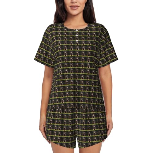 Ensemble pyjama femme Rottweiler pour des nuits d'été sereines