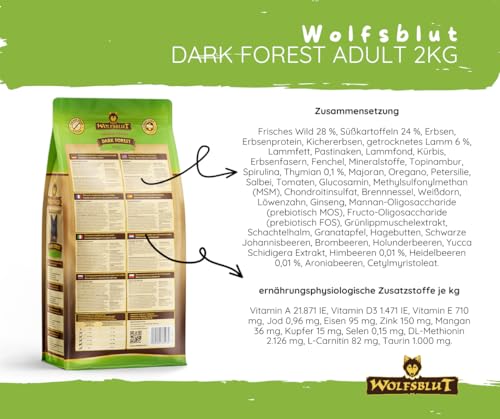 Wolfsblut Hund Adult | Trockenfutter | Multi Bundle | Mix Paket | Sparpaket | 2 x 2 kg | Verschiedene Sorten (2 x 2 KG, Dark Forest)