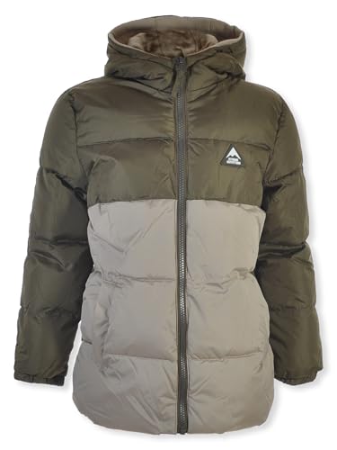 Boys' Colorblock Puffer Jacket - stone, 18-20