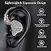 HIFI WALKER A20PRO in Ear Monitor Headphones, IEM Earphones with 1BA+1DD Hybrid Drivers, HiFi Wired Earbuds, Bass Noise Isolation Gaming Earbuds for Musicians, Singers & Gamers (Without Mic)