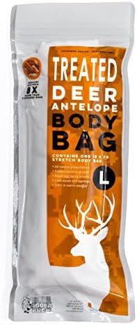 TREATED HEAVY DUTY GAME BAGS HUNTING | Food Grade-Protection for Fresher Meat | 4 Packs Deer, Elk, or Moose Quarter Bags or 1 Deer Body Bag | Reusable & Breathable Meat Bags | Vacuum Sealed