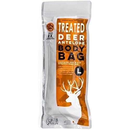 TREATED HEAVY DUTY GAME BAGS HUNTING | Food Grade-Protection for Fresher Meat | 4 Packs Deer, Elk, or Moose Quarter Bags or 1 Deer Body Bag | Reusable & Breathable Meat Bags | Vacuum Sealed