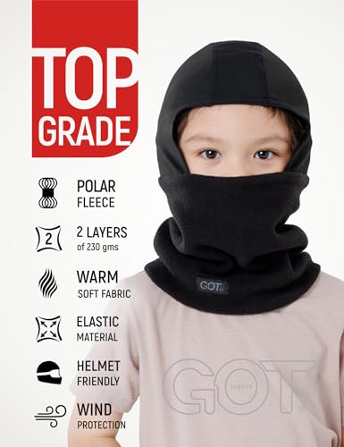 GOT Sports Kids Balaclava Ski Mask - Winter Fleece Neck Warmer with Helmet Liner Hood for Boys Girls (Ages 3-6)2