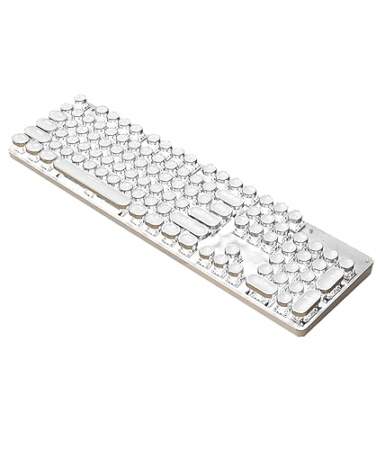 タイプライターキーボード　白 Amazon | ZDawnn レトロパンクタイプライタースタイルの