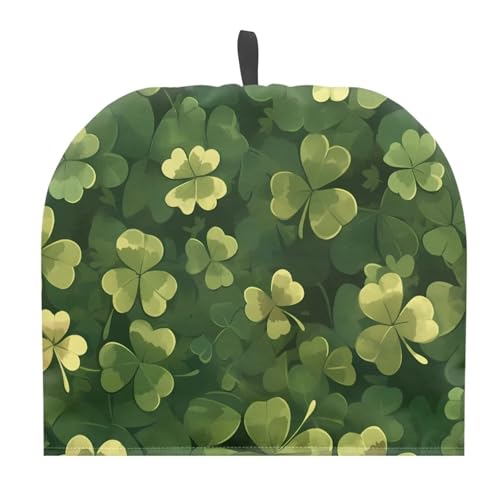 Image of Lucky Shamrock Tea Cozy for Teapot Insulated Spider Tea Cozies Covers Soft & Washable Green Teapot Insulation Cover Small Breakfast Warmer