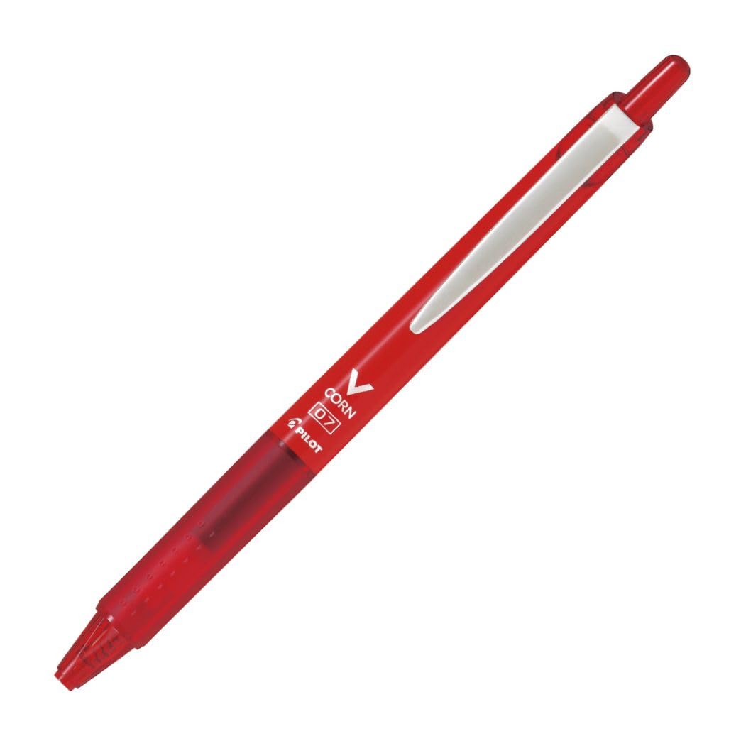 パイロット 水性ボールペン Vコーンノック 0.7 レッド 10本 LVKN150F10R