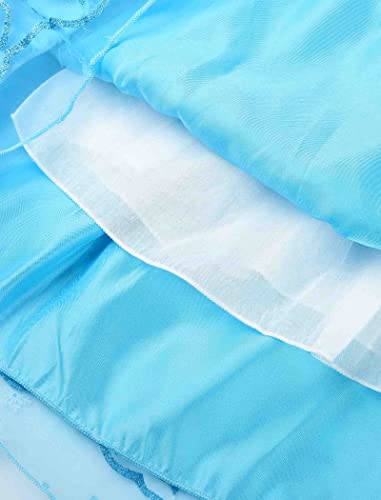 Knemmy Elsa Costume For Girl Elsa Dress Frozen Cosplay Princess Dress Up Clothes For Little Girls Party Perform Birthday #TOP7