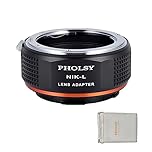 PHOLSY Lens Mount Adapter Nikkor F to L Compatible with Nikon AI (F AIS AF AF-I AFS) Lens to Leica L Mount Camera Body Compatible with Leica SL2, SL2-S, CL, TL2, Lumix S5, S1, BS1H, SIGMA fp, fp L