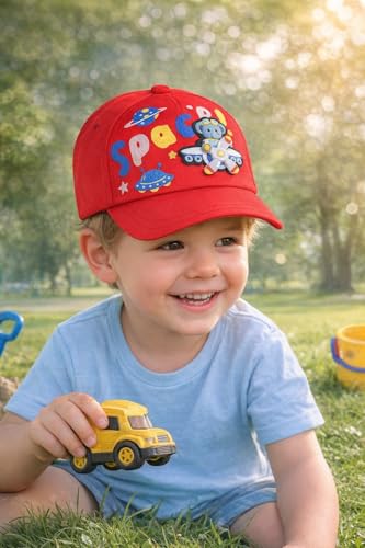 Image of PASSION PETALS Summer Dino Rockstar Baseball Cap for Kids Boys and Girls 2-4Years