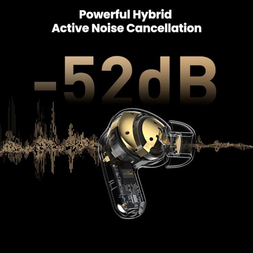 Image of TOZO NC20 Active Noise Cancelling Wireless Earbuds, LDAC Hi-Res Sound Bluetooth Headphones, 6 Mics AI Call Ear Buds 80H Playtime, Dual Pairing, 32 EQ via App, IPX8 Waterproof, Wireless Charging Case