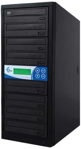 EZ DUPE 7-Bay Disk-LOK DVD/CD Duplicator with Target Disk Copy Protection (Black)