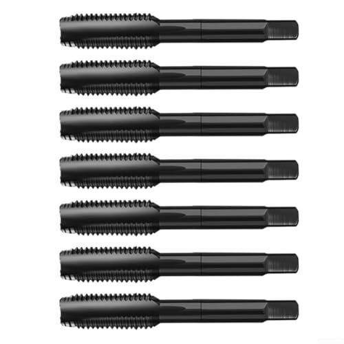 Set di 7 rubinetti a spirale placcati in titanio per acciaio e alluminio, con rimozione liscia del truciolo e adatto per il funzionamento a macchina