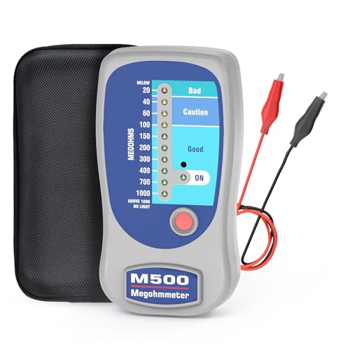 M500 Megohmmeter Tester | Professional HVAC Compressor & Electrical Insulation Tester | Industrial Measuring Instrument for Furniture Maintenance
