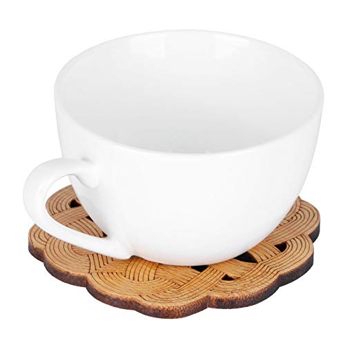 Porta-copos de café de Cozinha, 6 Peças, Tapete de Mesa de Bambu, Tapete de chá Elegante, Porta-copo
