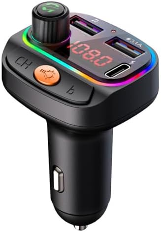 Compatible with MP3 Vehicle Charger Adapter 1224V with Integrated Microphone for Calling